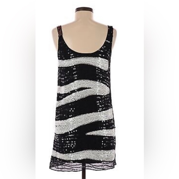 Foley + Corinna sz XS SILK Zebra Sequin SEXY Mini Dress NWT Paris Hilton COUTURE - Picture 6 of 17